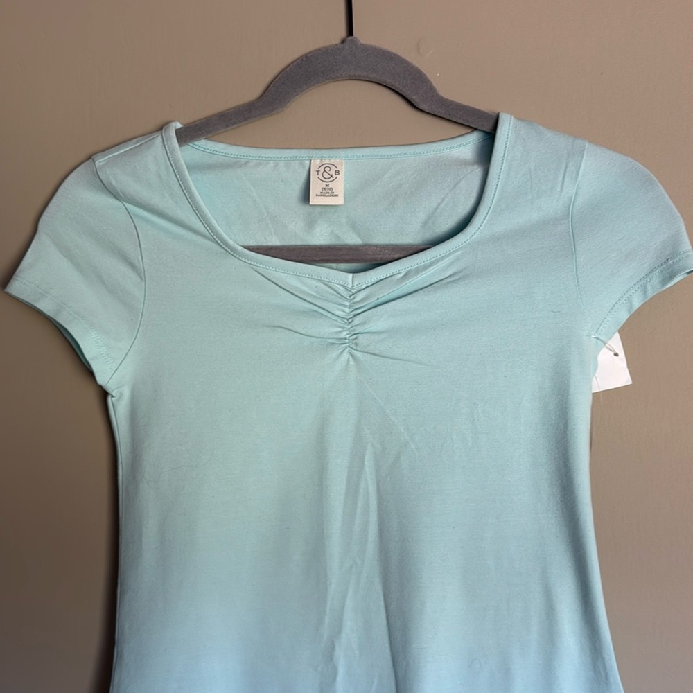 NWT- Treasure & Bond girls teal cap sleeve dress - size M (8/10) - Picture 2 of 6